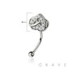 MULTI CZ INFINITY HEART (ENDLESS) 316L SURGICAL STEEL CURVED BARBELL/EYEBROW
